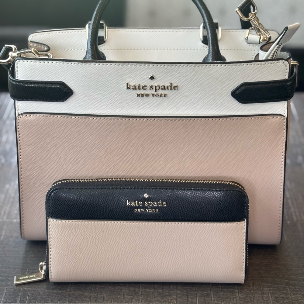 KATE SPADE STACI CAMERON MEDIUM SATCHEL WITH MATCHING WALLET